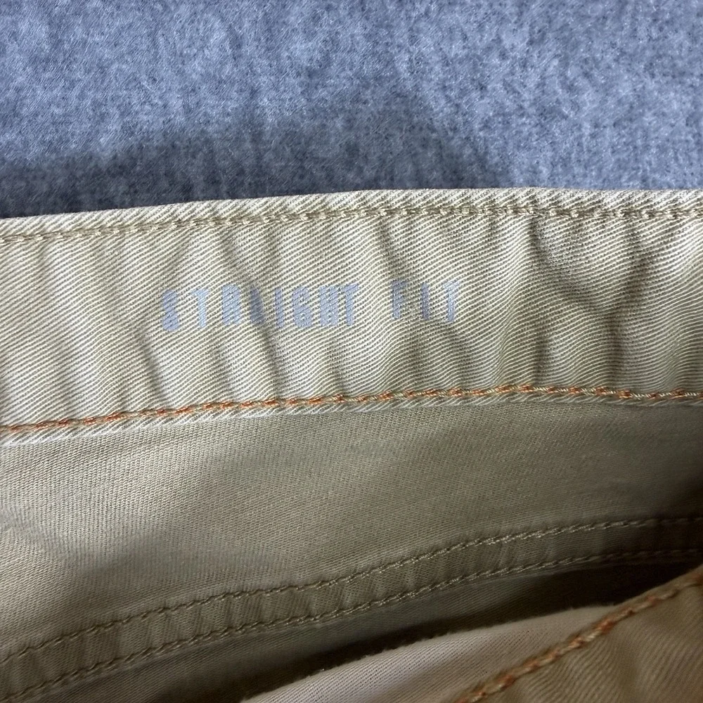 Dockers Straight Fit Pants Mens 32x30 Tan Cotton Twill 5-Pocket Chinos